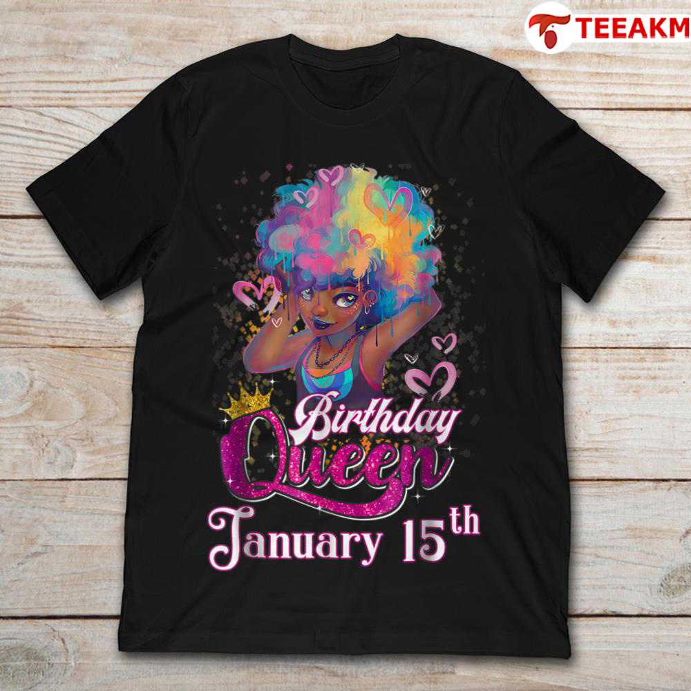 Birthday Queen January 15th Capricorn Unisex Tee