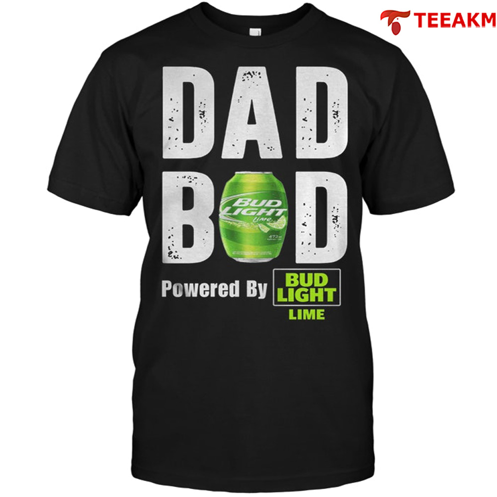 Dad Bod Powered By Bud Light Lime Unisex Tee