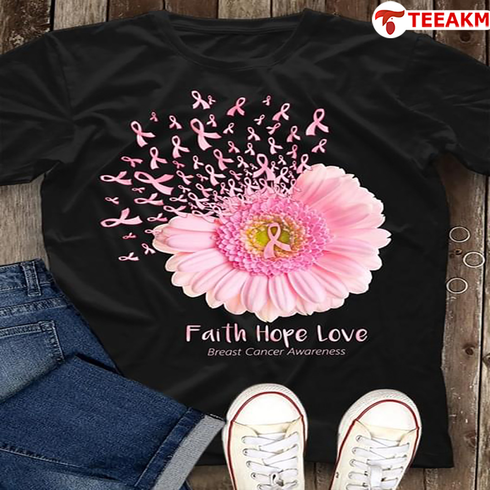Faith Hope Love Breast Cancer Awareness Unisex T-shirt