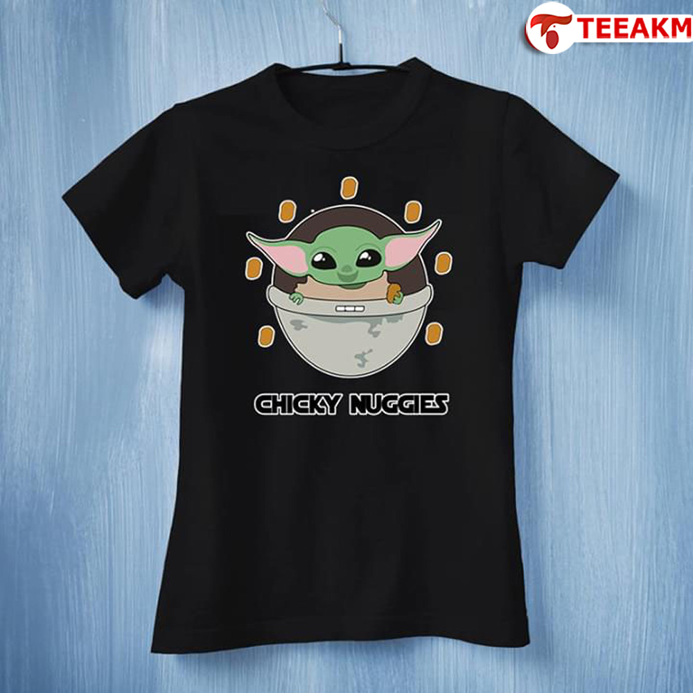 Floating Baby Yoda Chicky Nuggies Unisex T-shirt