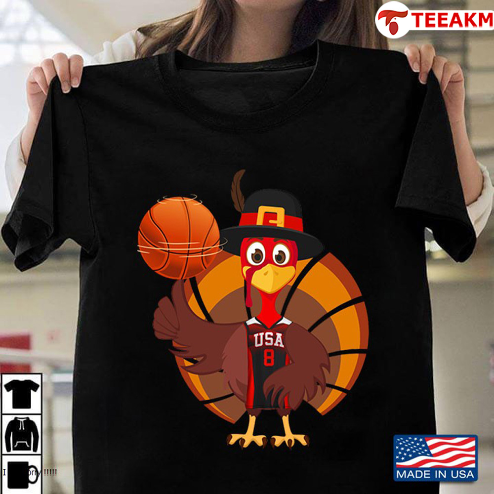 Funny Basketball Turkey Thanksgiving Unisex T-shirt