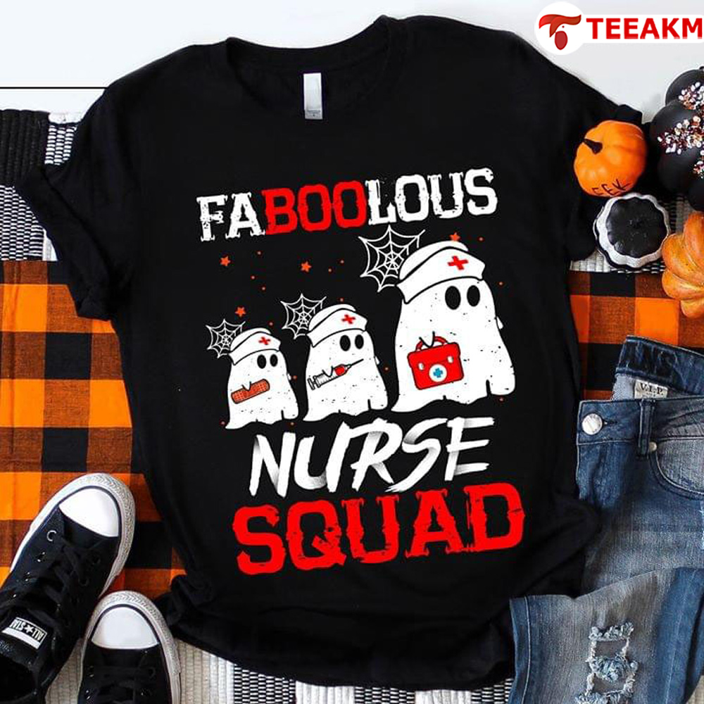Halloween Faboolous Nurse Squad Unisex Tee