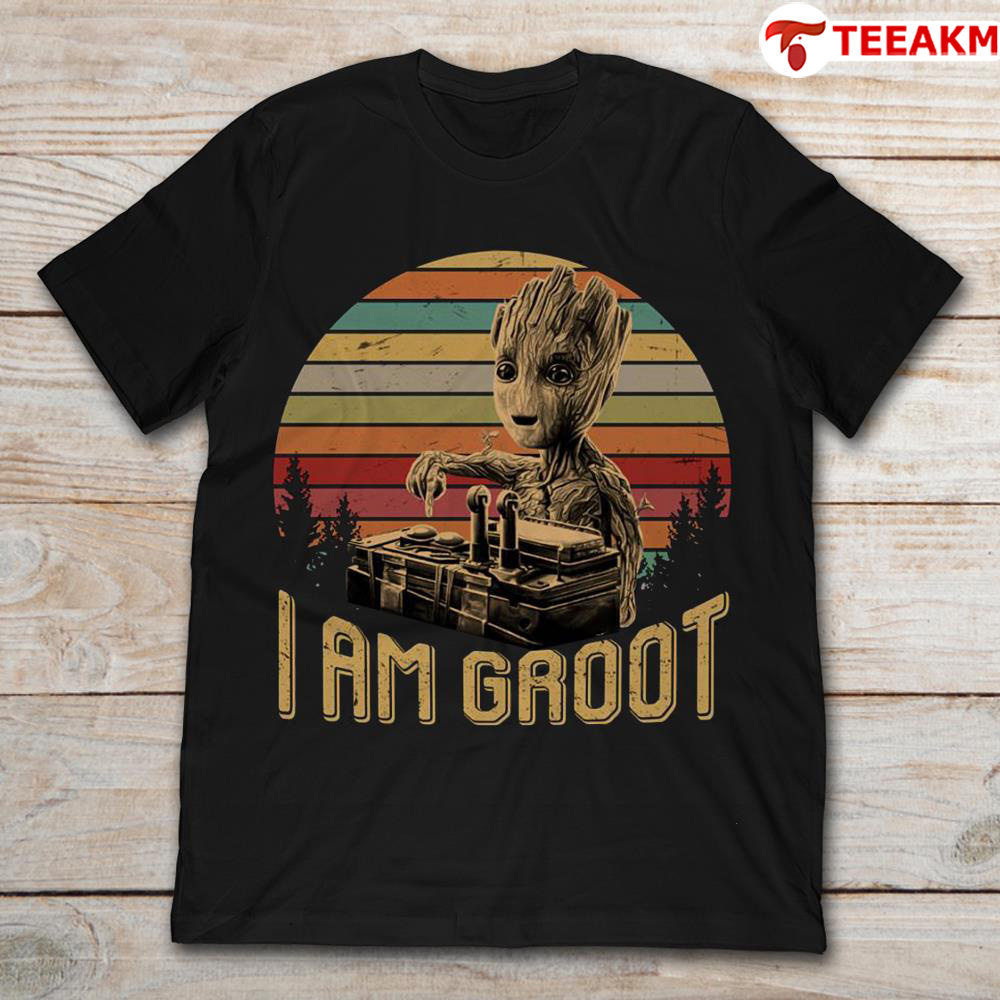 I Am Groot And Noise Clipart Rocket Exposion Star Wars Vintage Unisex Tee