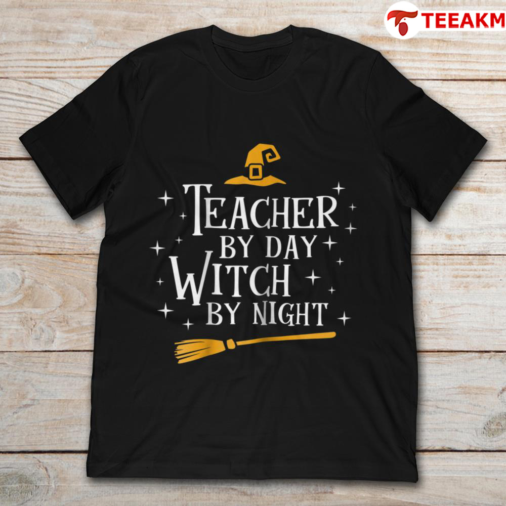 Teacher-by-day-halloween-witch-by-night Unisex Tee